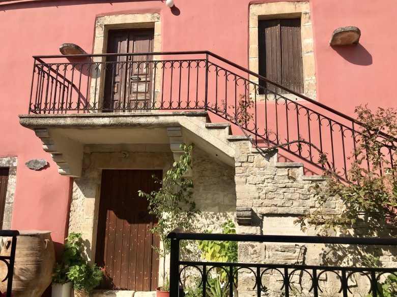 neoclassical house facade in village-crete traditional experiences-elissos