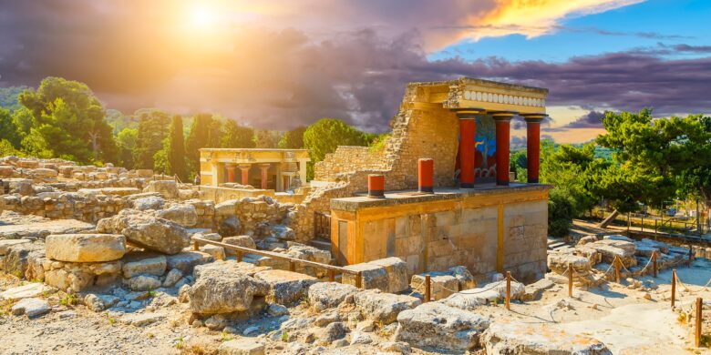 Knossos Palace, key site of the Minoan Civilization Crete in Greece.