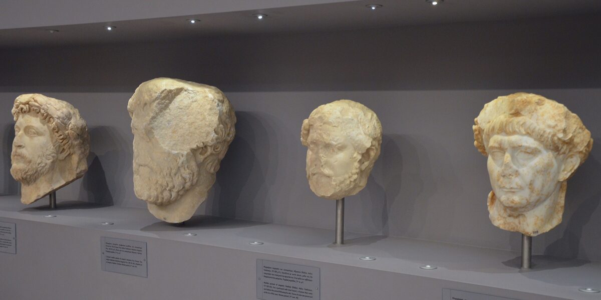 Four of the Five Good Emperors; Trajan, Hadrian, Antoninus Pius and Marcus Aurelius, Heraklion Archaeological Museum