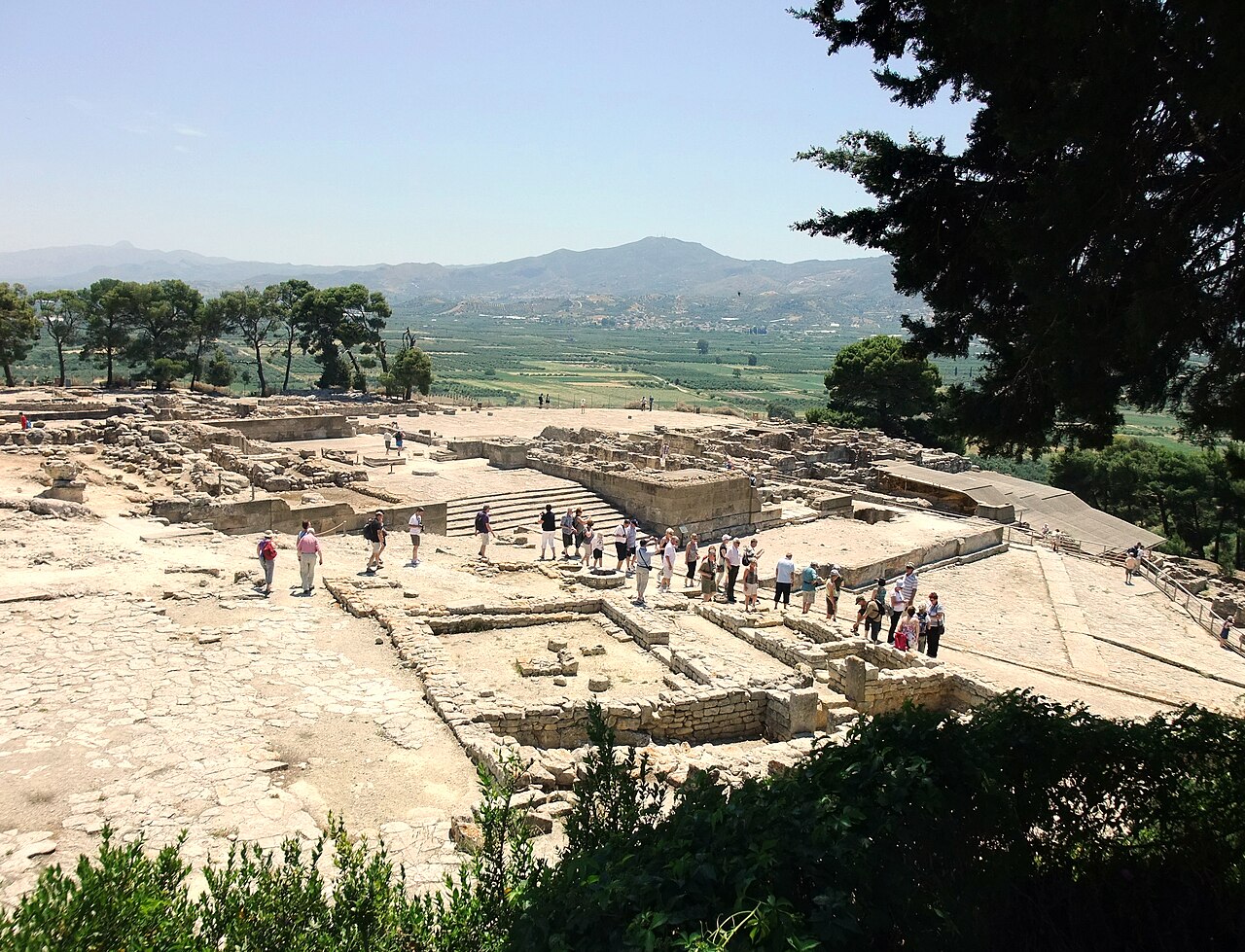 Minoan palace at the archaeological site of Phaistos in Crete