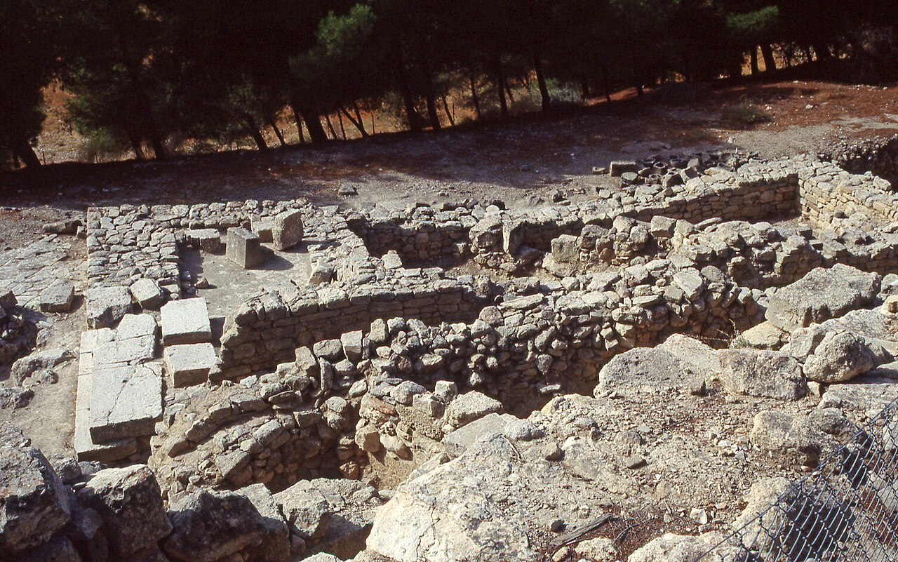 Phaistos Temple of Rhea from the northeast in Crete
