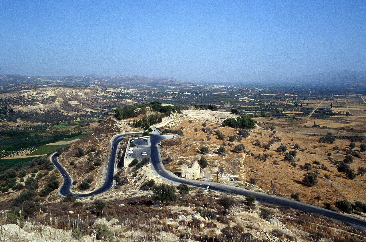 Phaistos Palace general view from the west in Crete