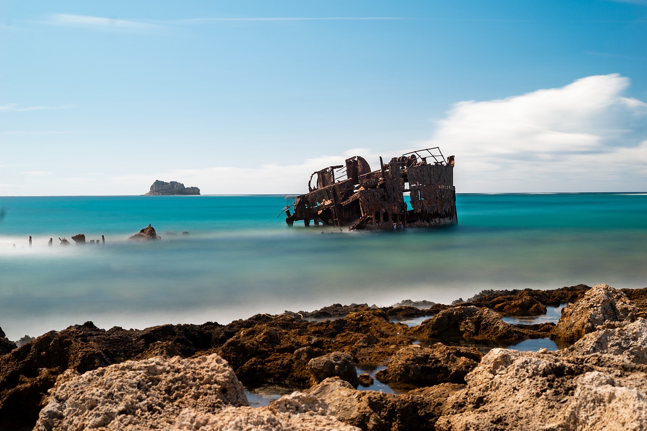gramvousa island shipwreck crete