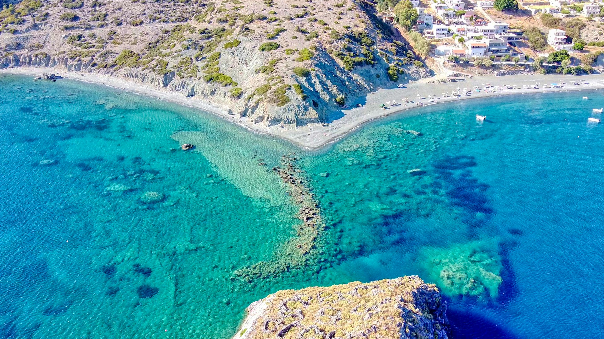 One of the best beaches of South Crete located east from kalous limenes in south Heraklion. What is fascinating is the cleanness of the area by the residents.