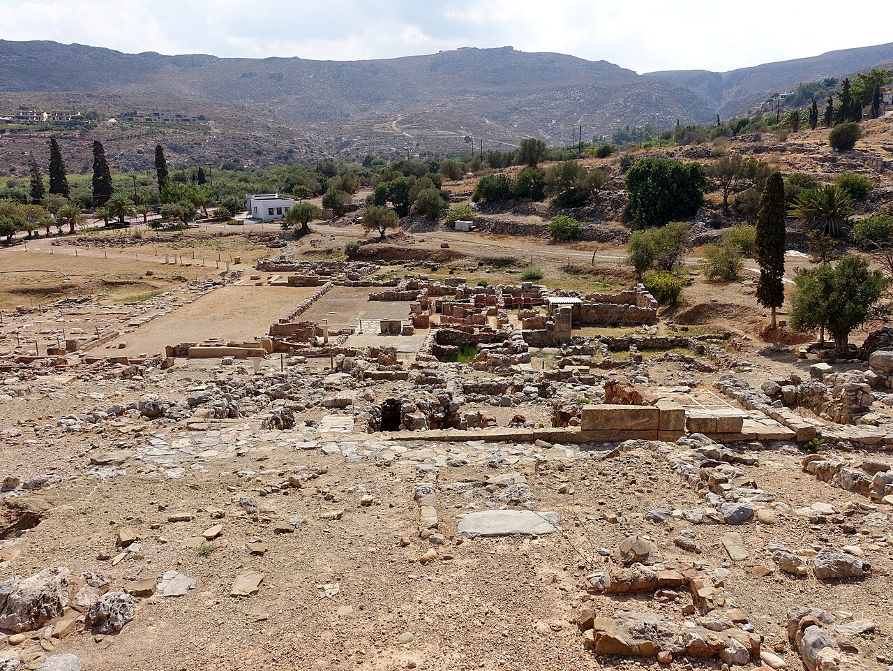 Archaeological ruins of the Minoan Palace at Kato Zakros in Eastern Crete