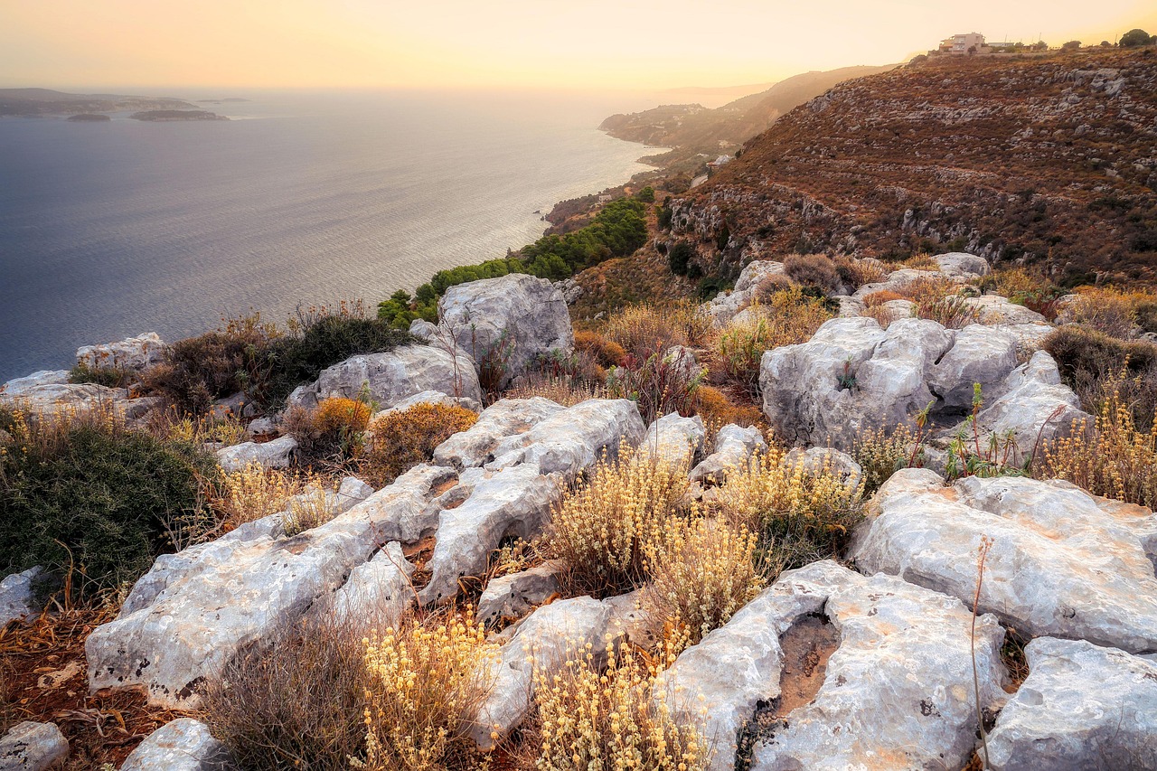 crete beach in fall