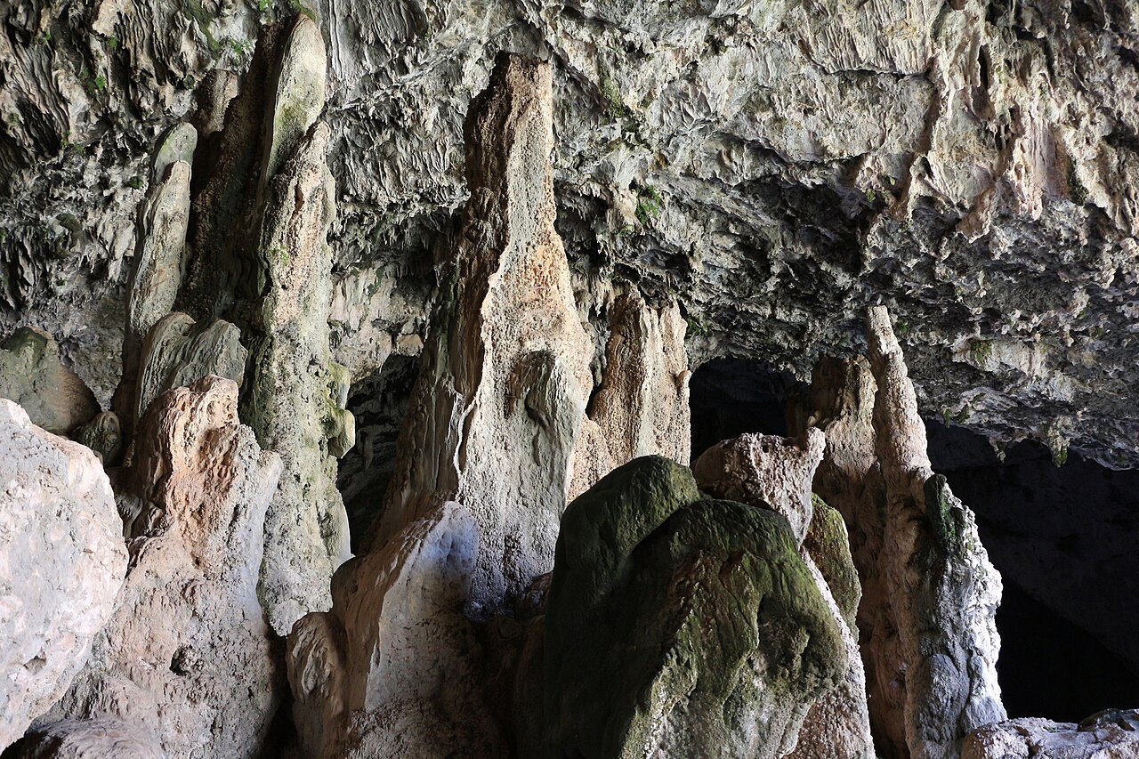Interior of Agia Sophia Cave in Topolia Gorge, Crete, Greece