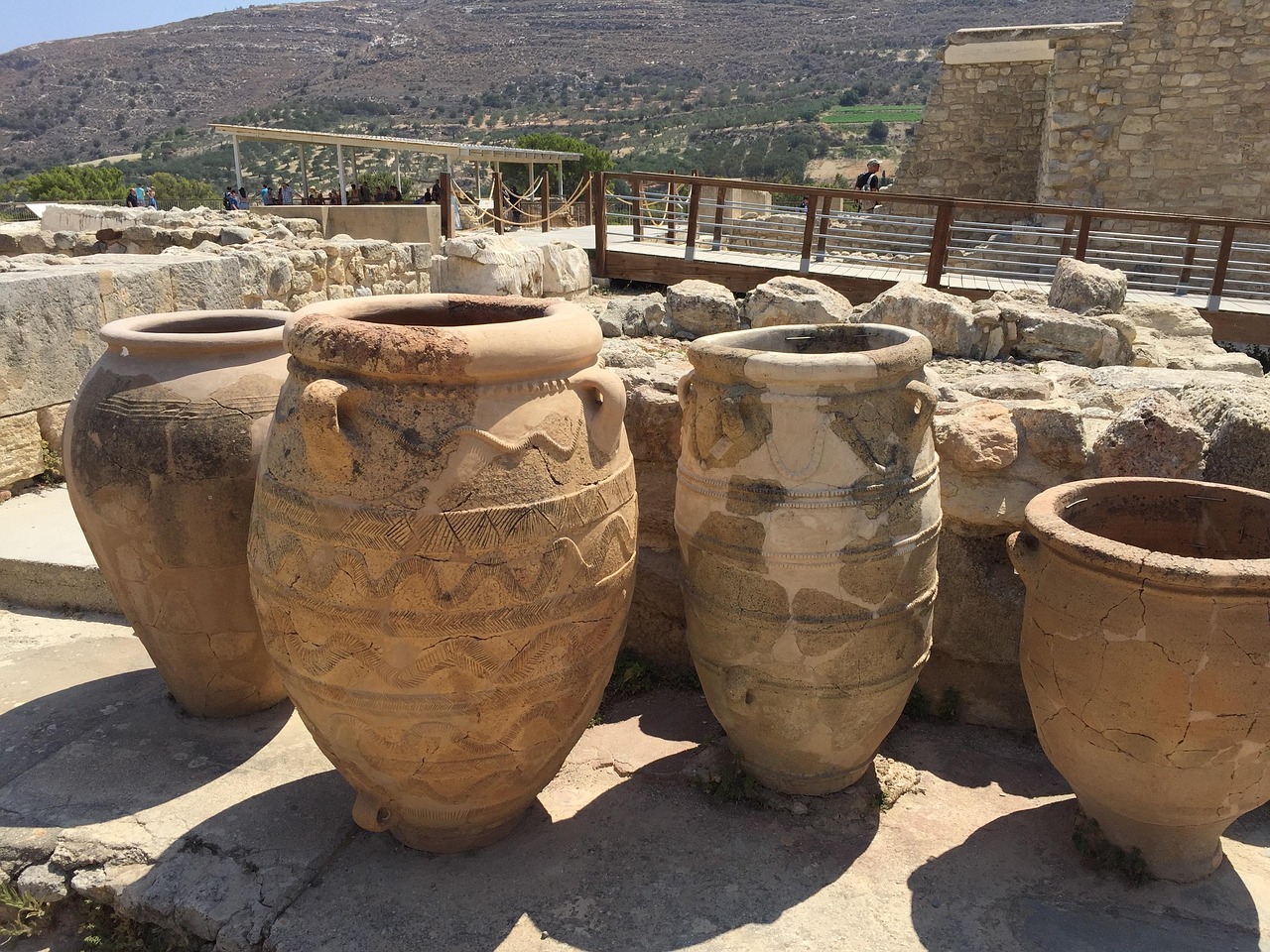 Ancient ceramic jars in Crete